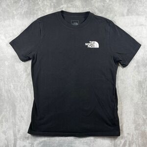 The North Face Womens Small Black Graphic T-Shirt Never Stop Exploring Logo Tee